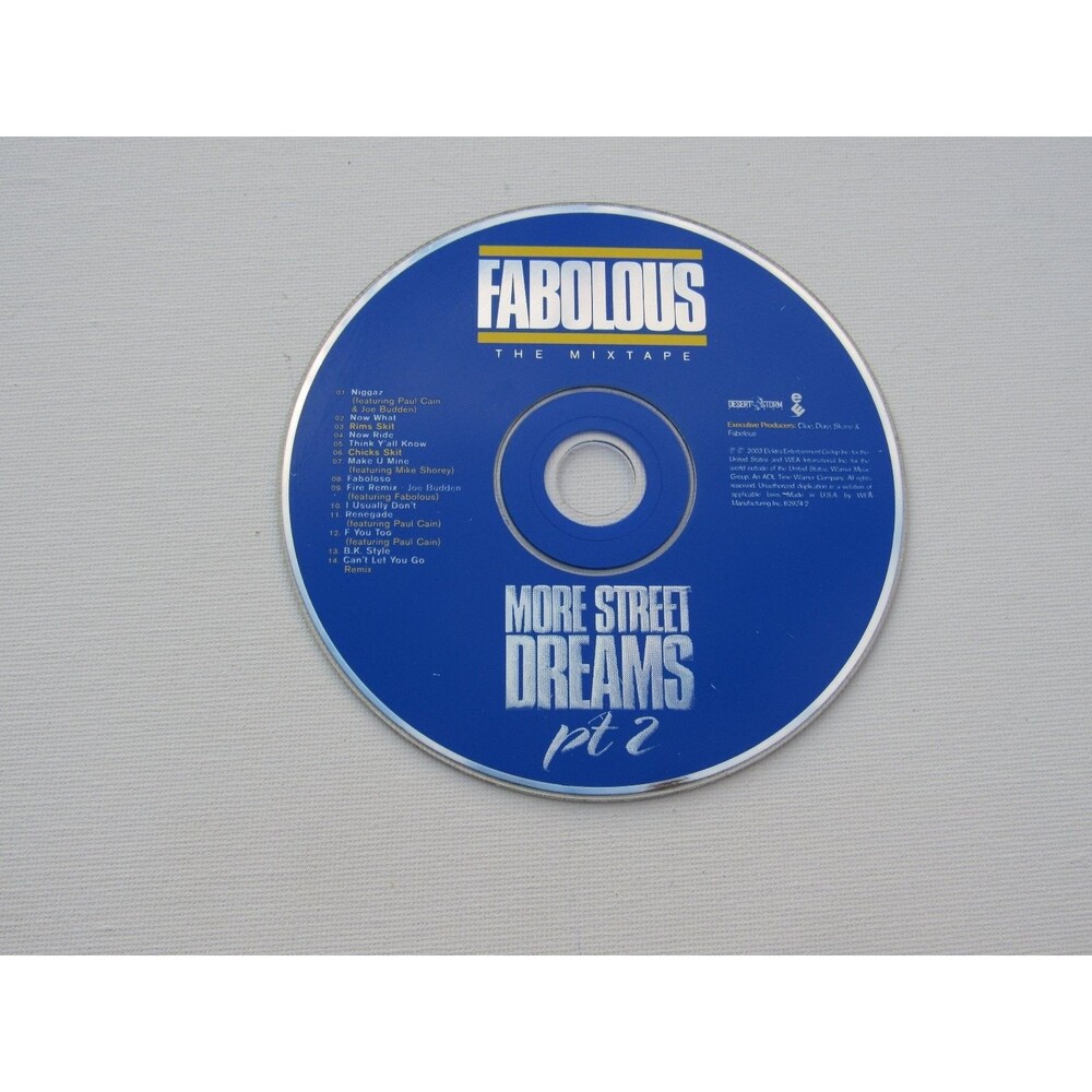 Fabolous – More Street Dreams Pt 2 Mixtape CD 2003 Hip Hop Elektra Desert Storm